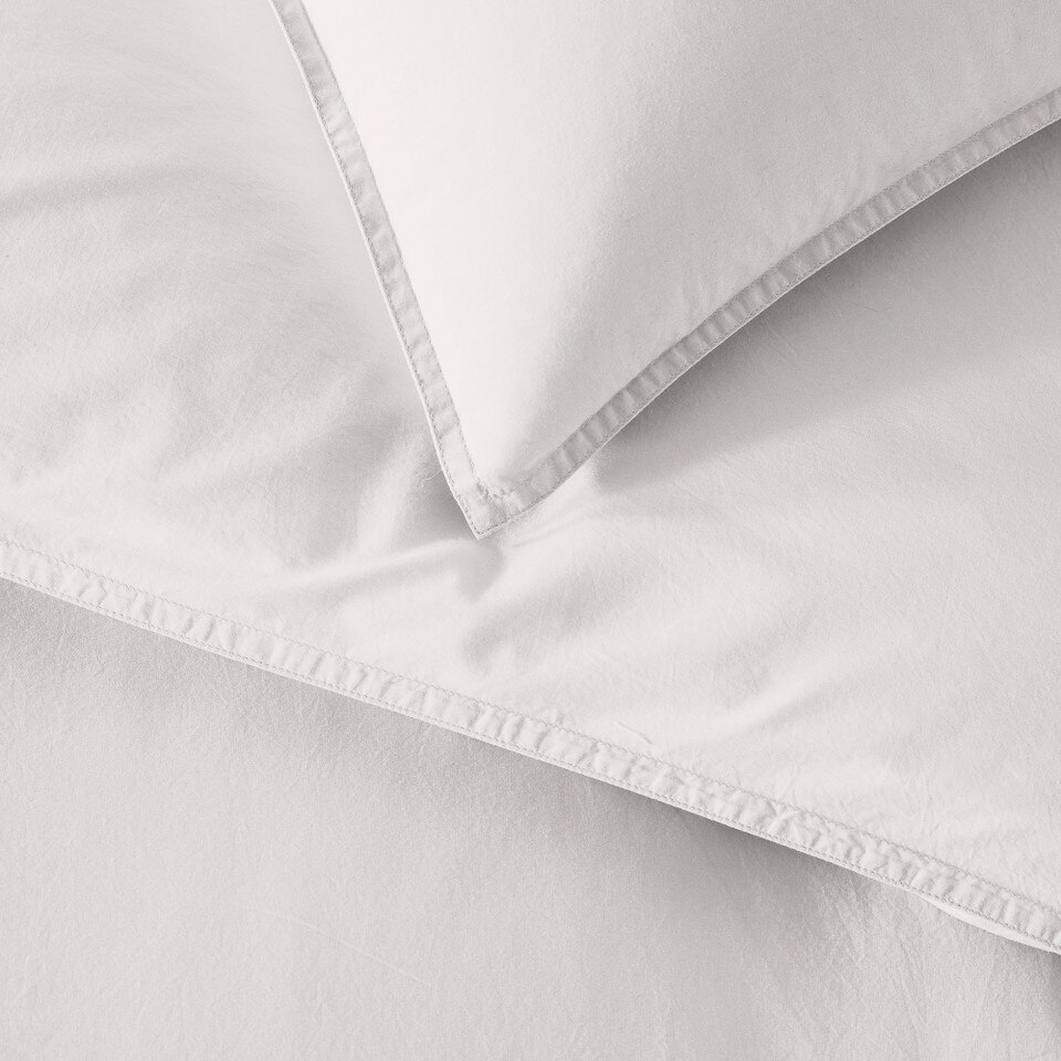 Organic Washed Cotton Percale Duvet Cover & Pillowcases